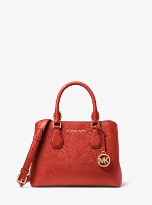 camille small pebbled leather satchel 